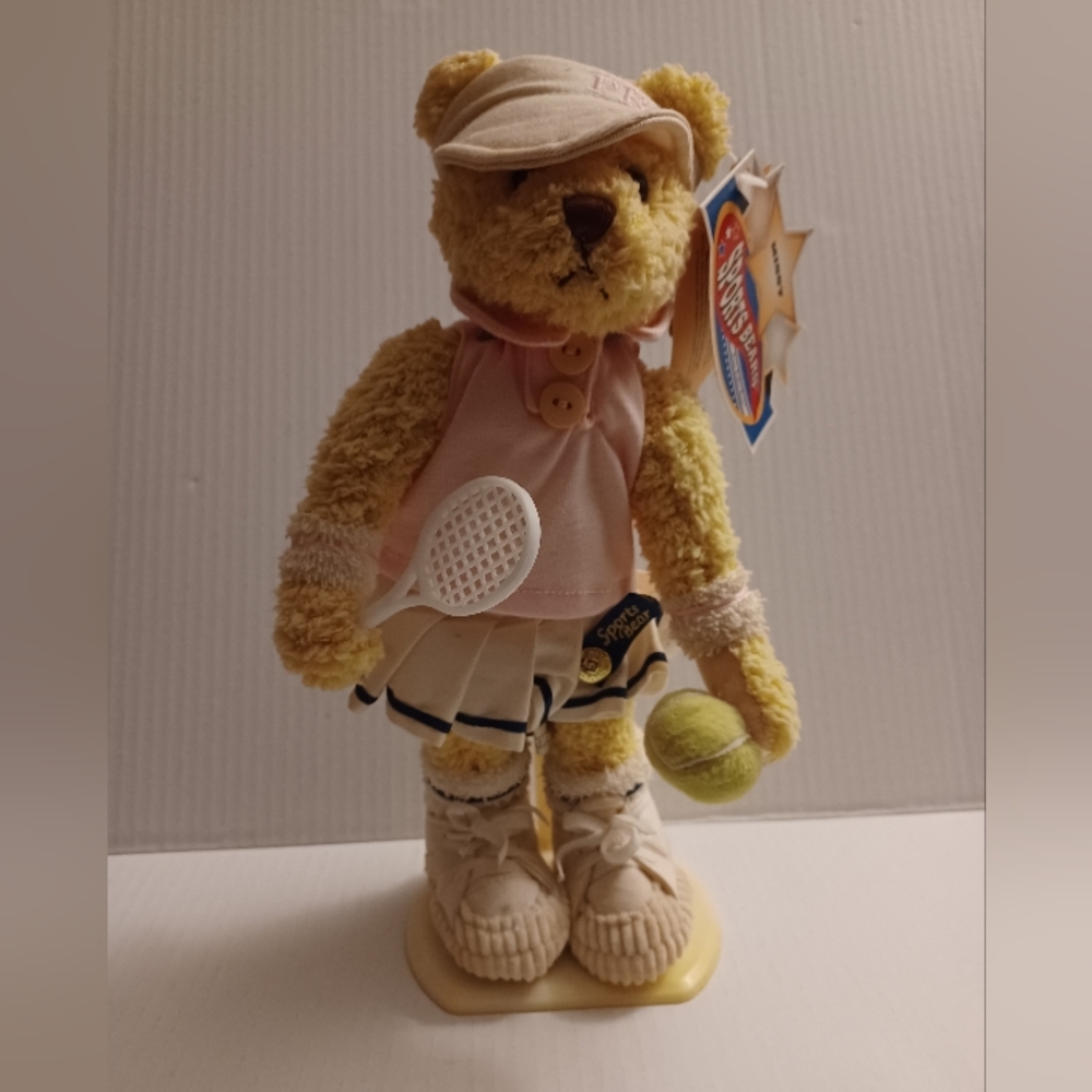 4/$80 Tennis Brass Button Bear (Missy) - Sports Bears Collectable
